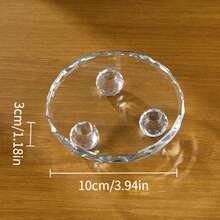 1pc Crystal Glass Jewelry Tray, Round Lace Diamond Cut Craft Display Plate, Multi-Purpose Crystal Glass Base, Suitable For Women's Storage And Organization, Room Decor, Back To School Dorm Storage, Perfume Dish, Accessory Board, Jewelry Dish, Tray - Multicolor - View 13