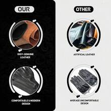 M&H Since 1978 Driving Gloves For Men - Mens Leather Car Gloves - Medium - View 5