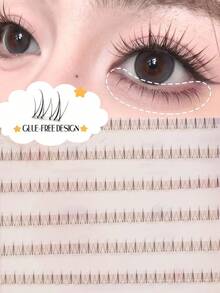 120 Clusters Glue-Free Little Flame Lower Eyelashes, Japanese & Korean Style, C Curl, 5-6mm Short Design, Create Lively Lower Eyelash Makeup Effect, No Glue Needed, DIY Free Matching, Save Makeup Time, Soft & Lightweight Lash Bundles Comfortably Fit Eye Shape, Suitable For Beginners To Wear Easily, Reusable, Applicable For Daily Commute, Dating, Travel, Party & Holiday Makeup, Perfect Holiday Gift For Best Friend & Girlfriend - C - View 10