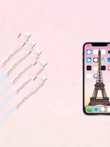 USB-C Cable Breakage Protection Sleeve, Flexible Charging Data Cable Protector, Suitable For Phones, Tablets, Laptops And All USB-C Devices - Multicolor - View 10