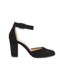 Zapatos de tacón de mujer Hebilla Liso Tira Tobillera Elegante - Negro - Ver 5