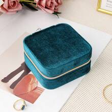 New Valentine's Day Star/Moon Lantern Plush Faux Plush Travel Jewelry Box, Small Portable Mini Jewelry Storage Box, Display Box For Rings, Earrings, Necklaces - Multicolor - View 9