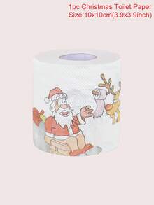 5/1 Roll Christmas Toilet Paper With Reindeer Pattern, Cute Decorative ...
