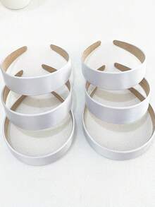 6pcs Women's Solid Color Fashion Minimalist Versatile Hair Headbands - Multicolor - View 14