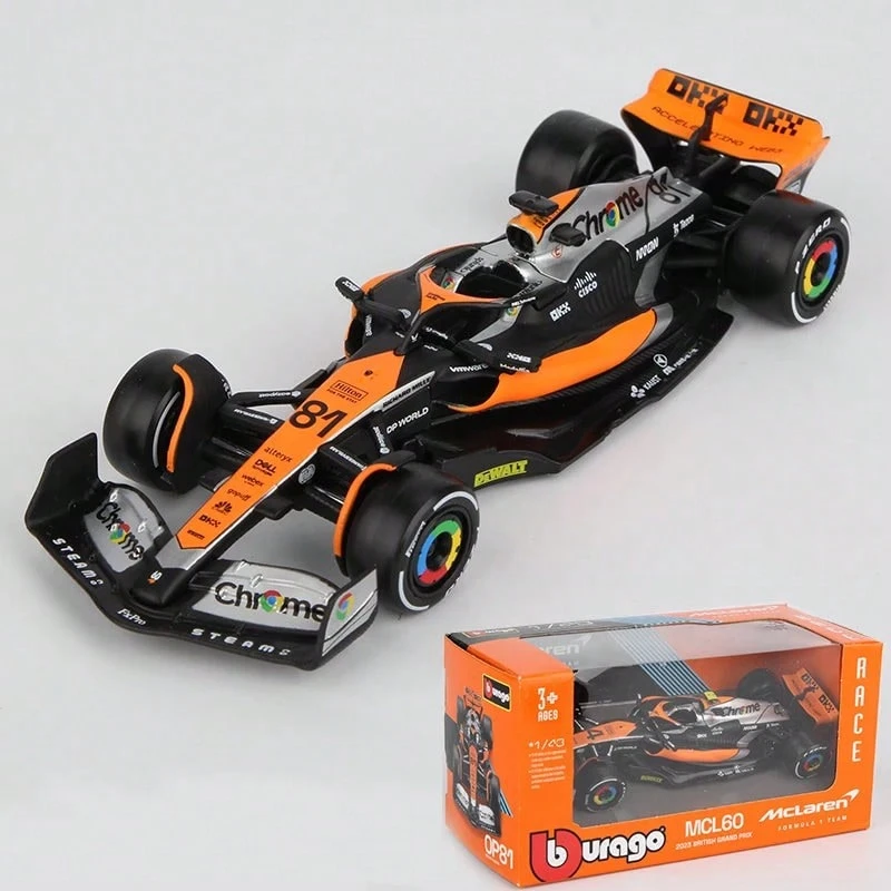 Burago - McLaren MCL60 Oscar Piastri #81 2023 - 1/43 比例逼真車模，由 Oscar Piastri 駕駛，McLaren 官方授權，建議 3 歲以上使用
