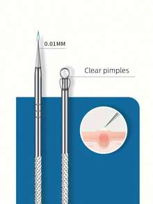 7/4pcs Acne Extractor Set - Stainless Steel Pore Cleaning Tools - Professional Acne Removal Kit, Suitable For All Skin Types (Includes Portable Storage Box) - Fragrance-Free Facial Care Tools - Multicolor - View 5