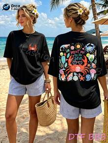 Women T-Shirts - 黑色 - 查看 2