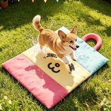 夏季涼感寵物睡墊，3款可選耐污耐抓寵物睡墊，耐用且易於清潔，貓狗通用，可折疊便攜寵物軟墊，易於擦拭清潔夏季睡眠軟墊 - 粉色 - 查看 5