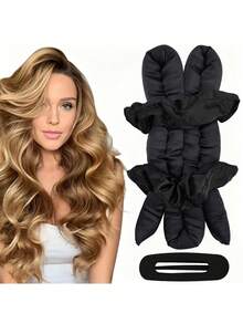 4pcs Heatless Curling Set - Satin Heatless Hair Curlers, Curling Rods, Curl Hair While Sleeping Without Heat, Hair Styling Set, Hair Accessories - Multicolor - View 10