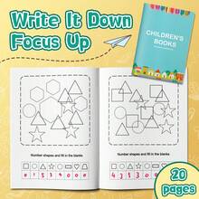 Geometric Shape Counting And Focus Practice With Overlapping Figures, Visual Search, Number Recording, Observation, Concentration, Pencil Control And Logical Thinking For Screen-Free Home Activities - Children's Book - View 2