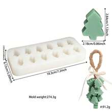 Zhonghui Mold Mini Christmas Tree Silicone Mold, 12-Cavity Xmas Tree Pendant Mold For DIY Wax Melts, Soap, Resin, Plaster Scented Tablets And Holiday Ornament Crafts - Silicone Mold - View 9