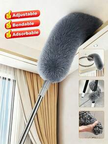 Extendable Microfiber Duster, Extendable Ceiling Fan Duster, Washable Cleaning Tool, No Battery Required, Suitable For Ceiling Fans, High Ceilings, Furniture, Cars, Sofas, Beds And Furniture Bottom Cleaning - Multicolor - View 2