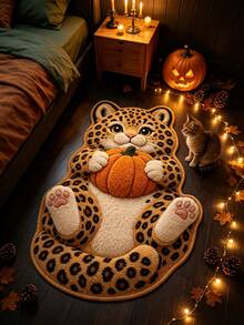 1 buah Karpet Motif Macan Tutul , Karpet Ruang Tamu, Karpet Area, Karpet Area Kecil, Dekorasi Rumah, Dekorasi Rumah Ruang Tamu, Dekorasi Ruangan, Karpet yang Dapat Dicuci, Hadiah Halloween - Macan Tutul - View 3