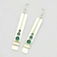 DIYCCPC Women's Long Vertical Line Earrings, Suitable For Daily Commute, Workplace Attire, Dinner And Date, Lightweight And Luxurious - Multicolor - View 2