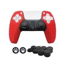 Compatible With PlayStation 5, 2pcs Split Game Controller Protective Covers + 10pcs Joystick Caps Set, Textured Dot Design Anti-Slip Anti-Scratch Anti-Sweat Enhanced Gaming Control Feel - View 14