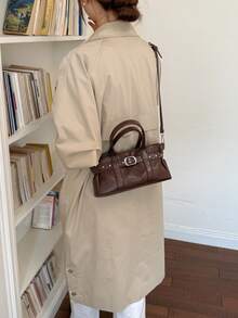 Minimalist Women's Handbag 2026 Fashion New Style Exquisite High-End Chic Rivet Luxury Shoulder Crossbody Bag - Brown - View 11