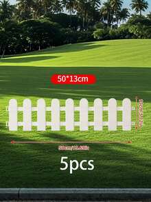1/5PCS Sturdy Plastic Garden Fence With Classic Pastoral Style, Easy To Splice And Install. Widely Applicable For Courtyard, Vegetable Plot And Indoor Landscape Decoration. - One Size Fits All - View 9