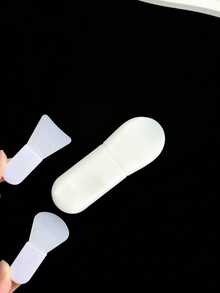 10pcs White Silicone Face Mask Brushes, Soft Head For Clay Mask, Makeup Tool For Even Foundation Application - Multicolor - View 8