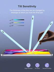 Activity Touch Pen Compatible With IPad 2018-2024, Tilt Sensitivity, Palm Recognition, High Accuracy Touch Pen, Innovative Low Latency, USB Charging, Rechargeable Lithium Polymer Battery, For Notes, Drawing And Signature - Including Electronics - Multicolor - View 5
