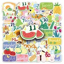 50pcs Summer Planner Doodle Stickers Ins Style Hand-Drawn Cold Drink & Floral Pattern Die-Cut Stickers DIY Planner Card Cup Notebook Luggage Decoration Stickers Back To School Essential Cute Stickers Halloween Back To School - Multicolor - View 1