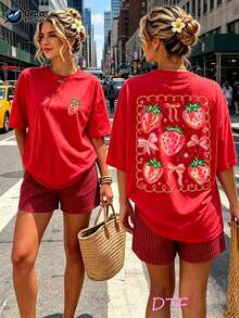 Women T-Shirts - 紅色 - 查看 1