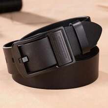 Classic Vintage Buckle Thickened Belt For Men, Casual Business Workplace Student Versatile For Jeans, Suits, Shorts - Multicolor - View 21