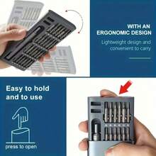 25pcs Precision Screwdriver Set, Multi-Function Repair Tool, Includes Various Models, Suitable For Phone And Tablet Disassembly, Daily Use, Plastic Material, Comes With Multiple Screwdriver Bits, Christmas Gift - Multiple Styles - View 8
