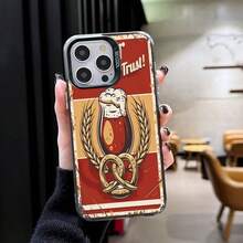 [24h Shipping From DE/FR/ES]Apple 11-17 Phone Case - Vintage Rye Beer Glass Iron Plate Face Compatible Cases For IPhone 17, Air, 17E, 16E, 16, 15, 14, Pro Max, 13, 12, Mini, 11, X, XR, XS Max, 8, 7 Plus, SE2020, SE2022, With A Soft TPU Anti-Drop Back Cover For Xiaomi 13-15 - B - View 5