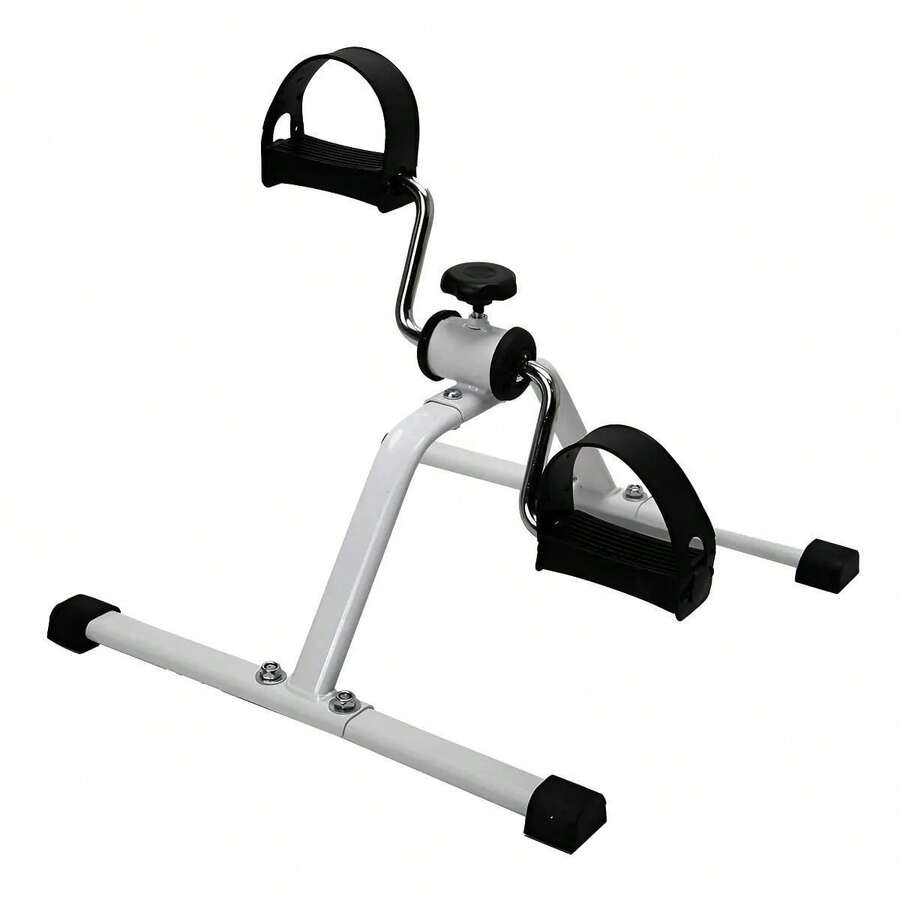 Mini Bicicleta Ergométrica Portátil Para Pernas E Braços Fisioterapia Academia Em Casa Ajustável - Branco - Visão 1