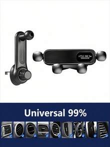 Universal Gravity Car Phone Holder, Fits Air Vent, Anti-Shake Stable Hands-Free Auto Navigation Base, With Adjustable Telescopic Arm, Waterproof ABS Phone Mount, Compatible With All Smartphones - A - View 7