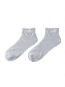 Adidas 男士女士短襪 LT ANKLE 2PP 簡約休閒日常運動舒適短襪 KC1504 - 淺藍色/白色 - 查看 2