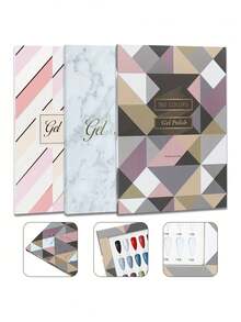 Reusable Nail Color Sample Book, Transparent Color Display, Multi-Slot Nail Tip Storage Box, Home Nail Salon Display Tool - Multicolor - View 1