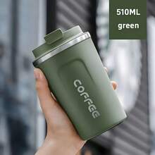 1pc Vacuum Insulated Coffee Travel Mug, Leak-Proof Double-Wall Stainless Steel Reusable Vacuum Cup, Matte Bottom Design, Long-Lasting Cold And Hot Retention, High-Quality Gift For Coffee And Tea Lovers, Durable Beverage Container - Multicolor - View 16