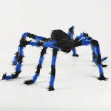 Prank Giant Triangle Spider Web Halloween Decoration Prop Plush Spider For Holiday Party, Random Color - Multicolor - View 10