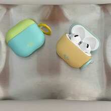 Korean Style Minimalist 5-Color Matte Contrast + Ring Earphone Case Compatible With AirPods Pro 3 New Pro 2 Protective Cover Pro Cute Apple 4 Minimalist 3 Personalized 1/2 Generation Women Earphone Case Protective Cover Spring/Summer Earphone Case/Birthday Gift/Holiday Gift - Multicolor - View 6