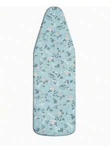 1pc Blue Artistic Leaf Pattern Ironing Board Cover | Polyester Material, Heat Resistant, Elastic Edge, Easy To Install, Machine Washable, Fits Most Ironing Board Sizes, Cover Only - Blue Flower - View 5