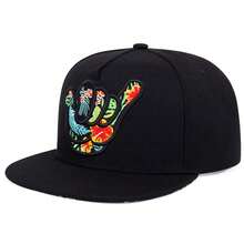 1 buah Topi Baseball Pria 666 Bordir Jari Gaya Hip Hop Street Kartun, Topi Kasual Pelindung Matahari yang Dapat Diatur untuk Aktivitas Luar Ruangan, Perjalanan Musim Semi/Gugur, Pantai, Pesta - MultiWarna - View 12