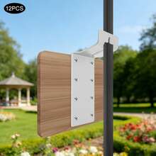 kangten 12PCS Fence Bracket For T Shaped Fence Posts, 12 Pack T Post Brackets, Silver - Silver - View 1