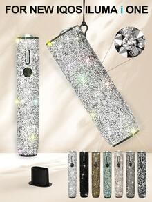 BLBLBL 一套多色全镶钻闪亮软质保护套，带挂孔，适用于第六代 IQOS ILUMA I ONE 和 Irma I ONE 电子烟 - i ONE - 查看 3