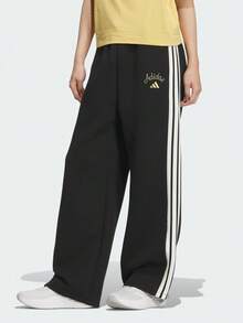 Adidas 女款 NYR WIDE KN PNT 運動針織長褲 KR0418 - 黑色 - 查看 1