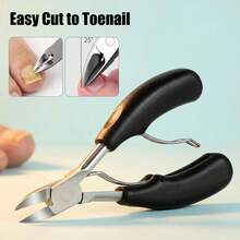 1/3/5pcs Professional Ingrown Toenail Clipper Set, Stainless Steel Nail Clippers, Suitable For Ingrown Nails And Thick Nails, Includes Nail Clippers, Cuticle Pusher And Double-Sided Nail File, Sharp And Durable Blades, Non-Slip Handle, Home Foot And Hand Nail Care Set, Suitable For Everyone - Multiple Styles - View 10