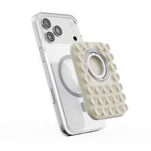 Magsafe 2-In-1 Metal + Silicone Suction Cup Stand, Hands-Free Selfie Stand For Live Streaming And Influencers - Antique White - View 5