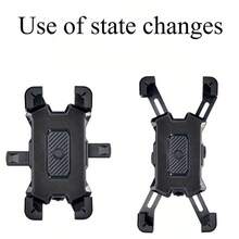 Upgraded Shock-Absorbing Bicycle Phone Holder, Heavy-Duty PVC Mount For Electric Bikes, Motorcycles, Mountain Bikes - Hands-Free Accessory, Secure Grip, Compatible With Smartphones And Tablets - Black, Motorcycle Accessory, Durable - Multicolor - View 6