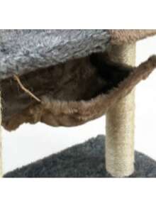 Arranhador P/gatos Com Casinha Pop 2 Andares Playground - Marrom Claro - Visão 11