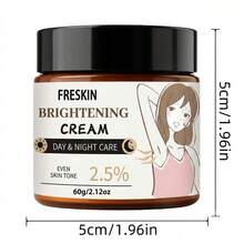 FRESKIN Creme Iluminador para Rosto, Axilas, Joelhos & Corpo - Radiância Instantânea, Hidratação Duradoura, Uniformiza Bege Claro, Leve & Não Oleoso, Essencial de Cuidados com a Pele Primavera/Verão - Creme clareador - Visão 7