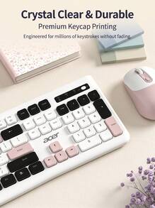 Acer Wireless Bluetooth Keyboard And Mouse Combo, Silent Office Typing, Universal Desktop PC Keyboard And Mouse Set - View 1