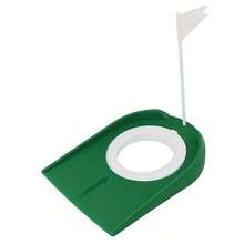 Golf Hole Cup, Indoor/Outdoor Golf Putting Trainer, Putting Green Practice Cup, Detachable Inner Ring With 2 Modes Flexible Switching, Green/Black Optional - Multicolor - View 2