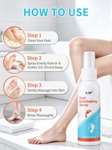 Semprotan Eksfoliasi Kaki, Melembutkan Kulit Mati dengan Cepat, Menghilangkan Kulit Mati yang Kasar dari Telapak dan Tumit, Mengandung Urea dan Asam Salisilat, Melembapkan dan Memperbaiki, Membuat Kaki Halus dan Lembut - Bunga - View 4