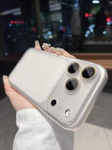 Casing Pelindung Premium Mewah Matte Transparan Anti Guncangan Kompatibel dengan iPhone 17 Pro Max 17 Pro 17 16 Pro Max 16 Pro 16 15 Pro Max 15 Pro 15 14 Pro Max 14 Pro 14 13 Pro Max 13 Pro 13 12 Pro Max 12 Pro 12 dengan Pelindung Lensa Terintegrasi dan Penutup Belakang Anti Jatuh - Putih Matte - View 4