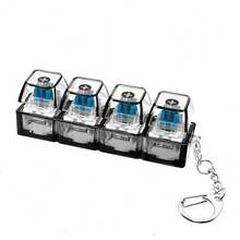 1pc Stress Relief Keyboard Keychain - A Fingertip Toy, Stress Relief Keyboard Keycap Pendant, Can Effectively Relieve Stress, Decompression Toy Backpack Keychain, Perfect Choice For Party Gifts, Presents And Gifts For Friends. - Multicolor - View 7